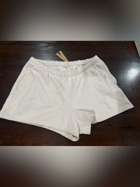 New! SKIMS Women's Light Pink Lounge/Sweat Athletic Shorts — Size XL